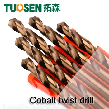 5/10KS Twist Vrták S Kobalt Přímo Stopka z Nerezové Oceli, High-Speed Steel HSS Kovové Vrtací Bit 1.5-14mm Vysoká Tvrdost