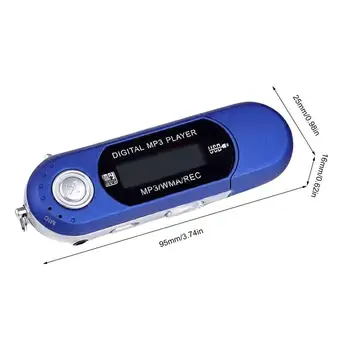 4GB/8GB USB Mp3 Přehrávač Student Hudební Přehrávače S Digitální LCD Displej, Dobíjecí Mini Mp3 Přehrávač S FM Rádio Funkce Walkman