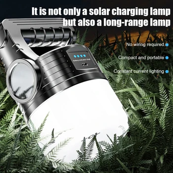 300LM Solární LED Camping Světlo Venkovní Reflektor Stan Svítilna USB Nabíjecí Žárovka Přenosné Lucerny Nouzové Silné Světlo