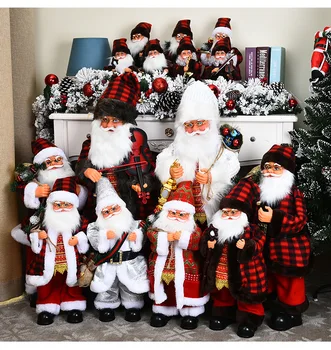 67cm Vánoční Ozdoby pro Domácí Elektrické s Hudbou Velký Santa Hraje Na Housle Vánoční a novoroční Dárky pro Děti