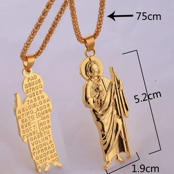 Náboženské Šperky Zlaté barvy Panny Marie, Kříž písem Medaili Přívěsek Náhrdelník Módní Hip Hop Náhrdelník pro Muže a Ženy