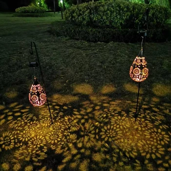 Solární Světla Lanterna LED Zahradní Osvětlení Kovová Lampa Vodotěsné Osvětlení Párty Kovový Zahradní Vodotěsný Krajiny, Venkovní Dekor