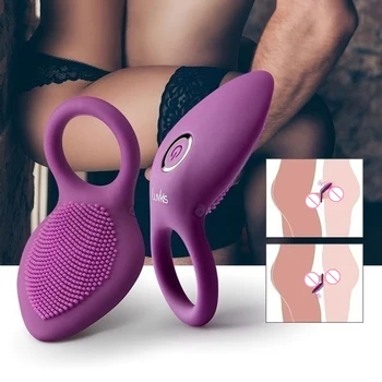 Penis Ring, Vibrační Klitoris Stimulátor G Spot Sexuální Hračky Pro Pár Vibro Zpoždění Lízat Vagina Orgasmus Zámek V Pořádku Rukáv Vibrátor