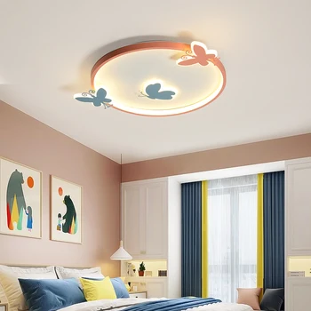 Dětský pokoj ložnice lampa holka kreativní butterfly karikatura stropní svítidlo moderní minimalistický pokoje osvětlení ložnice lampy