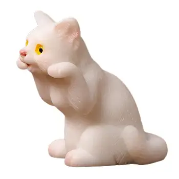 Kočka, Ornament Zvířecí Obraz Vynikající Zpracování Realistické Mini Kočka CraftsS1 Miniatures Figurky pro Domácí