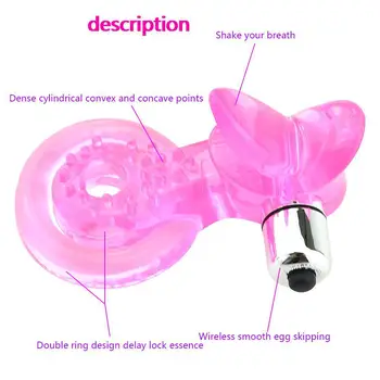 Elastické Zpoždění Kroužek Vibrační Penis Klitoris Stimulace jazyka vibrační erekční kroužek pro muže na penis a dildo vibrátor, sexuální hračky pro muže