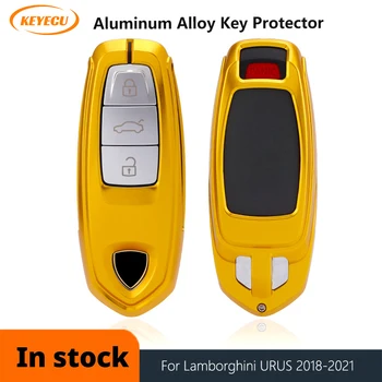 KEYECU Hliníkové Slitiny Klíč od Auta Případě Klíčové Shell Protector pro Lamborghini URUS 2018 2019 2020 2021 Příslušenství Klíčenka Kryt