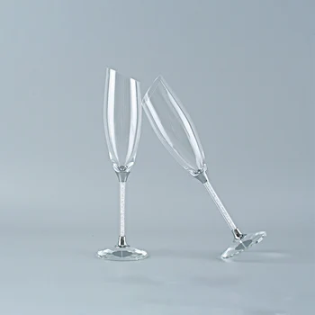 Úhlová Ráfku Šampaňské, Itálie, Móda, Nóbl Víno Sklo, Dárek na Valentýna / Svatební Dar / Milenců Brýle