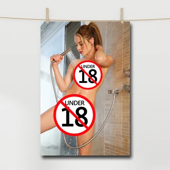 Dospělý Plakát Sprcha Krásy Malířské Plátno Pro Obývací Pokoj Domácí Dekor Tkanina Tkaniny Vlastní Umění Zdi Obraz