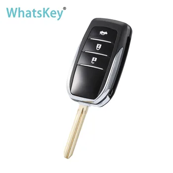 WhatsKey 2/3 Tlačítko TOY43 Blade Upravené Flip Klíč Shell Pro Toyota Corolla Camry Prado Yaris Land Cruiser Náhradní Dálkový Klíč