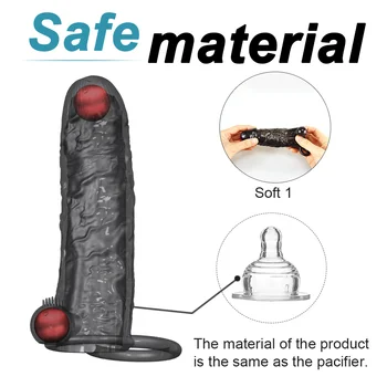 Dospělý Sex Hračky, Penis Vibrační Kondomy Rozšíření Mužů Opakovaně Péro Kondom Vibrátor, Penis Rukáv Sex Hračky pro Páry