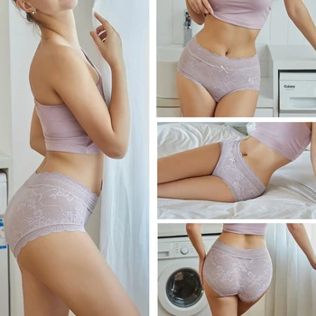 Ženy Krajky Kalhotky Sexy Pohledu Kalhotky Jednobarevné Spodní Prádlo Transparentní Blízcí Kalhotky Ženy Prodyšné Spodní Prádlo